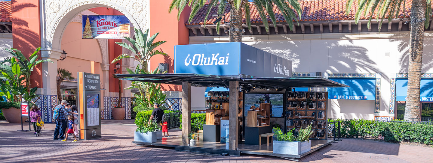 OluKai Sponsirship booth at Irvine Spectrum Center