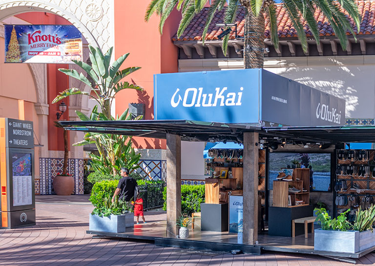 OluKai Sponsirship booth at Irvine Spectrum Center