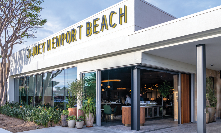 JOEY Newport Beach restaurant outside storefront at Fashion Island