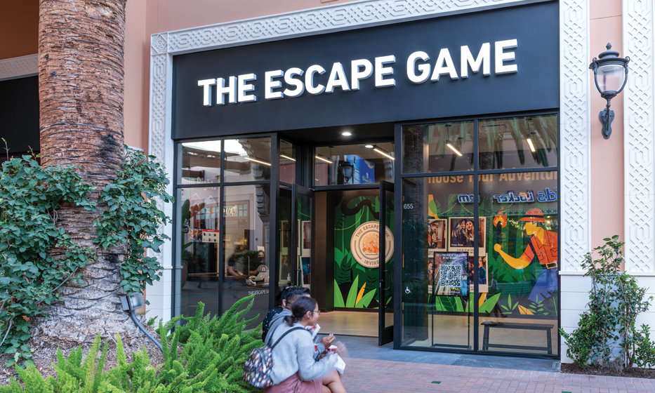 Storefront of The Escape Game at Irvine Spectrum Center