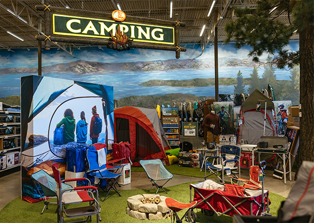  Camping section at Bass Pro Shops