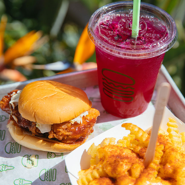 Shake Shack burger fries and drink combo