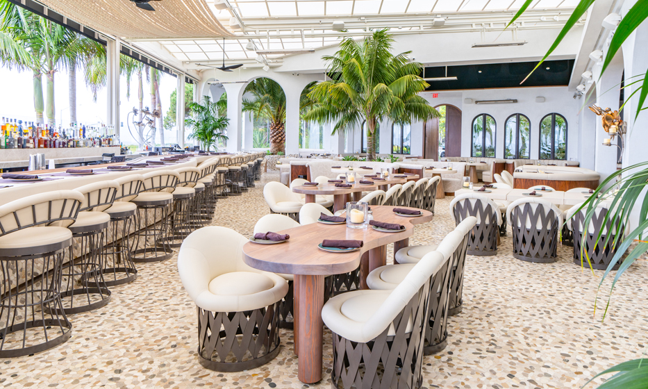 Javier's new expanded patio with ocean views at Crystal Cove Shopping Center