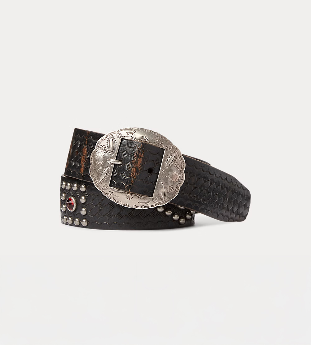 Studded Leather Belt